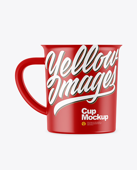 Download Matte Cup Mockup In Cup Bowl Mockups On Yellow Images Object Mockups PSD Mockup Templates