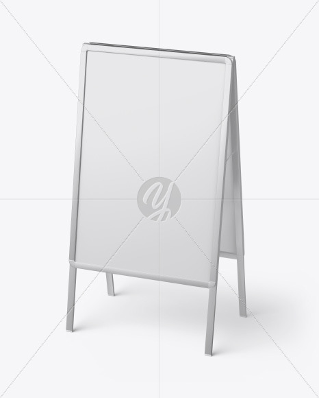 Download Metallic Stand Mockup In Outdoor Advertising Mockups On Yellow Images Object Mockups PSD Mockup Templates