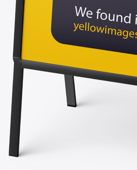 Download Metallic Stand Mockup In Outdoor Advertising Mockups On Yellow Images Object Mockups PSD Mockup Templates