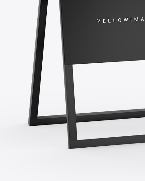 Digital Banner Stand Mockup - Half Side View