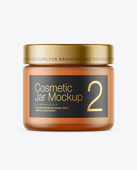 Download Frosted Color Glass Cosmetic Jar Mockup - Jar Mockups