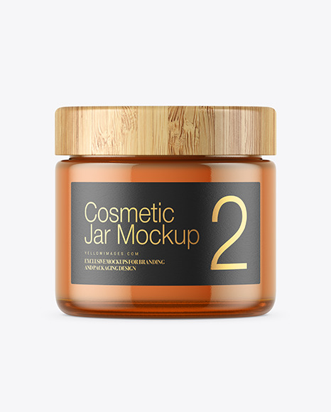 Download Color Glass Cosmetic Jar Mockup In Jar Mockups On Yellow Images Object Mockups PSD Mockup Templates