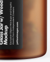 Frosted Amber Glass Jar w/ Weed Buds Mockup