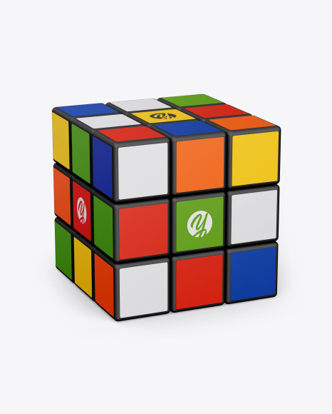 Download Matte Rubik S Cube Mockup In Stationery Mockups On Yellow Images Object Mockups