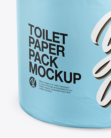 Toilet Tissue Pack Mockup In Packaging Mockups On Yellow Images Object Mockups