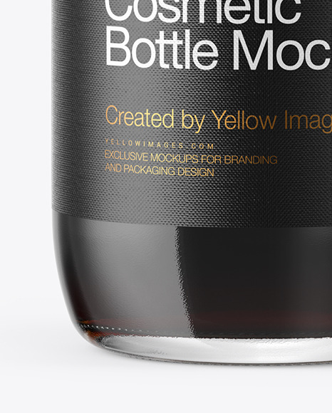 Glass Cosmetic Bottle Mockup PSD #6