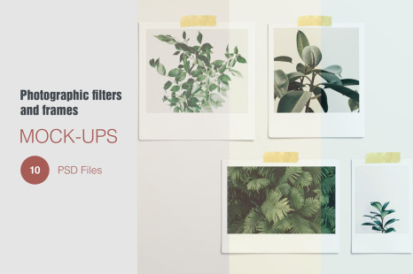 Mood Board Photographic And Filters Mockup In Stationery Mockups On Yellow Images Creative Store