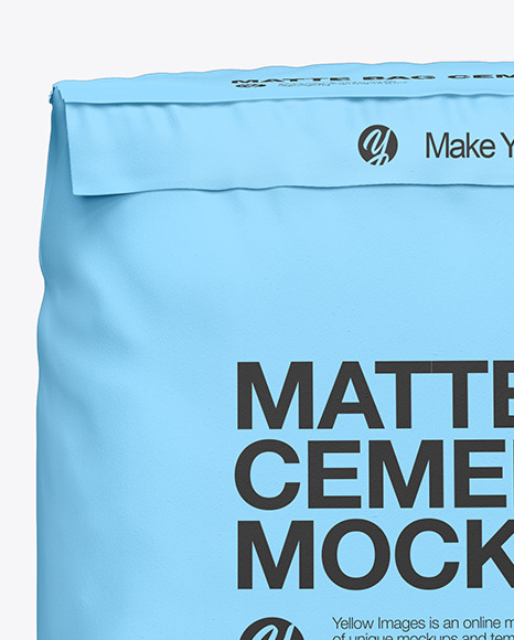 Download Matte Cement Bag Mockup In Bag Sack Mockups On Yellow Images Object Mockups PSD Mockup Templates