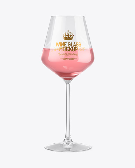 Download Pink Wine Glass Mockup In Cup Bowl Mockups On Yellow Images Object Mockups Yellowimages Mockups