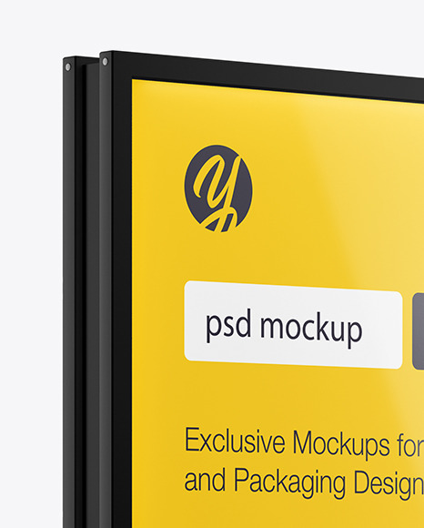 Download Citylight Poster Mockup In Indoor Advertising Mockups On Yellow Images Object Mockups PSD Mockup Templates