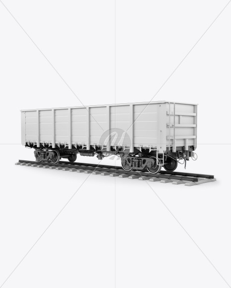 Download Railroad Gondola Car Mockup In Object Mockups On Yellow Images Object Mockups PSD Mockup Templates