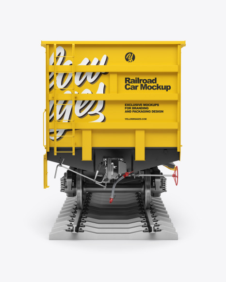 Download Railroad Gondola Car Mockup In Object Mockups On Yellow Images Object Mockups