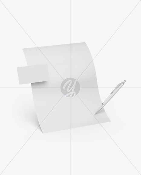 Paper, Pen   Card Mockup PSD #3