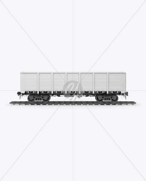 Download Railroad Gondola Car Mockup In Object Mockups On Yellow Images Object Mockups