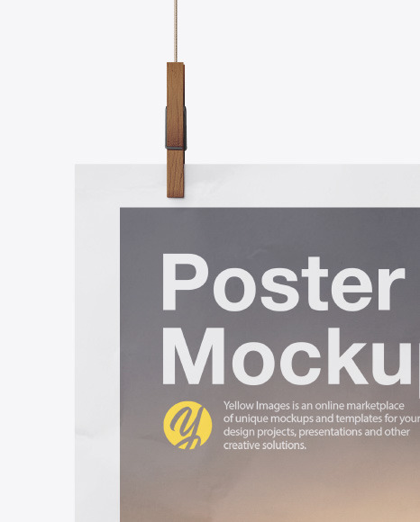 Crumpled A3 Poster Mockup