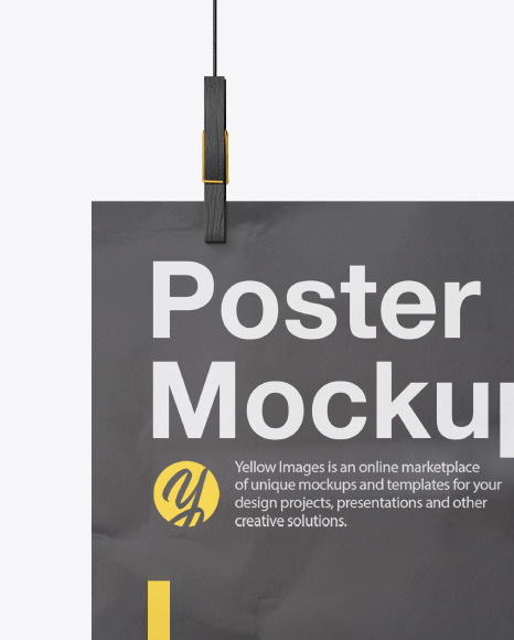 Crumpled A3 Poster Mockup