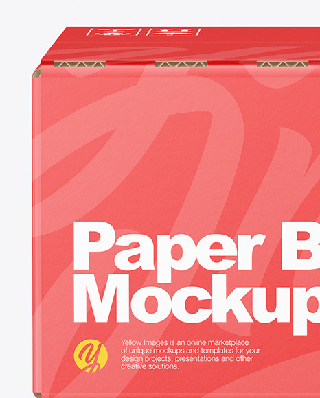 Download Paper Box Mockup In Box Mockups On Yellow Images Object Mockups PSD Mockup Templates