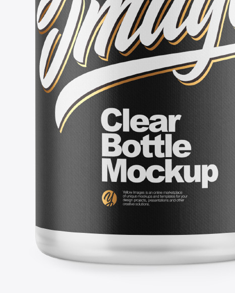 Download Clear Bottle W Box Mockup In Bottle Mockups On Yellow Images Object Mockups