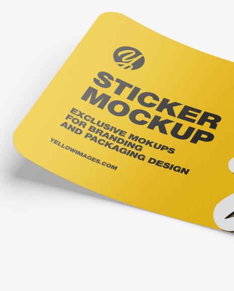 Textured Sticker Mockup