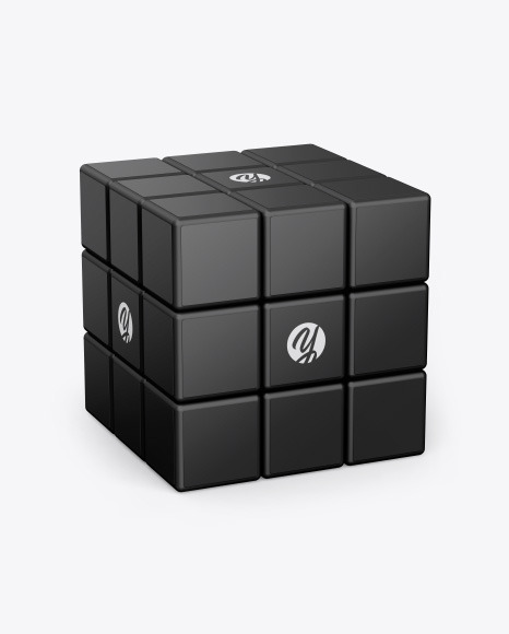 Download Glossy Rubik's Cube Mockup in Stationery Mockups on Yellow ...