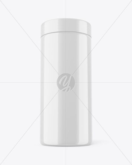 Glossy Protein Jar Mockup