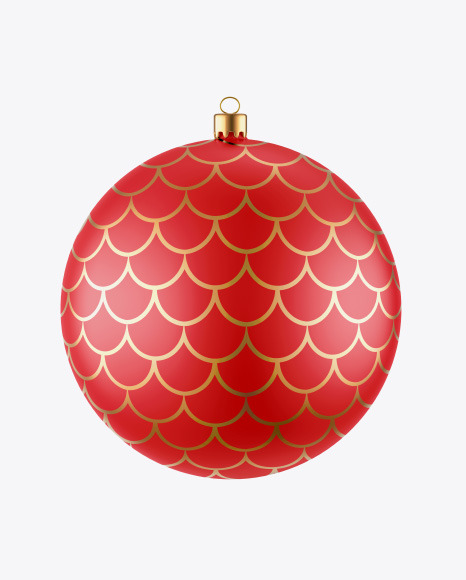 Matte Christmas Ball Mockup PSD #1