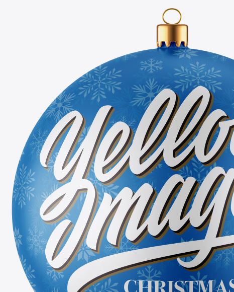Matte Christmas Ball Mockup PSD #6