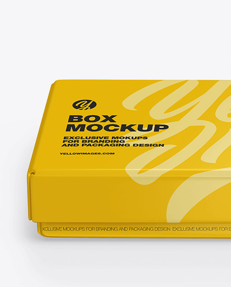 Download Glossy Giftbox Mockup In Box Mockups On Yellow Images Object Mockups