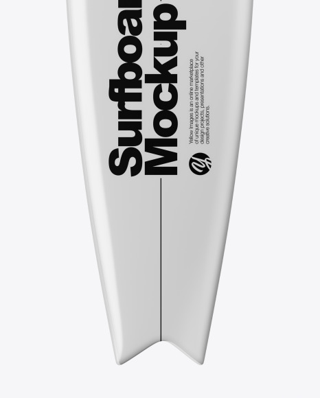 Classic Surfboard Glossy Mockup   Front View PSD #1