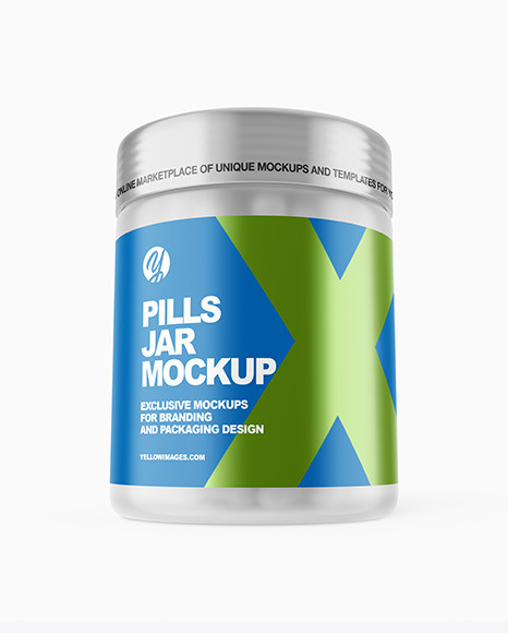 Frosted Pills Jar Mockup PSD #6