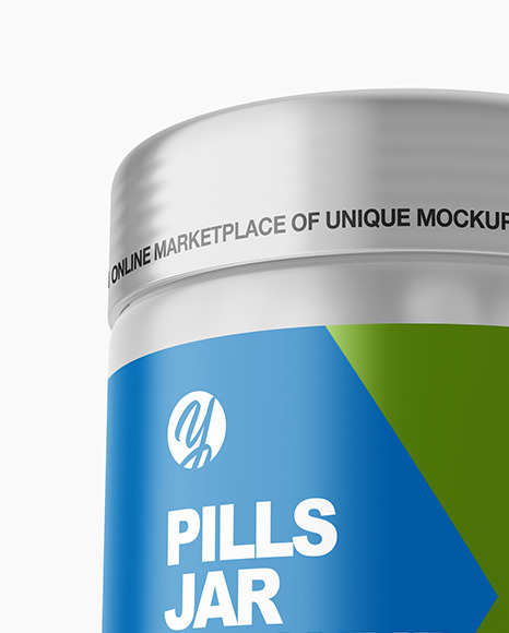 Frosted Pills Jar Mockup