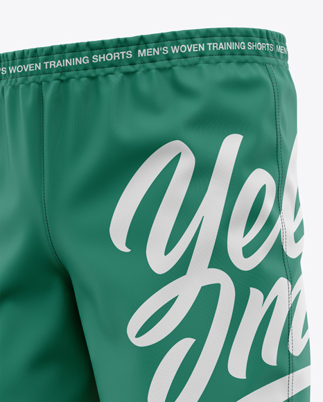 Download Training Shorts In Apparel Mockups On Yellow Images Object Mockups