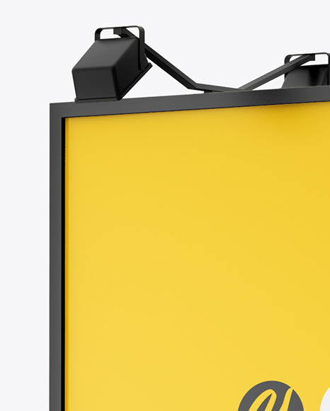 Billboard Mockup in Outdoor Advertising Mockups on Yellow Images Object