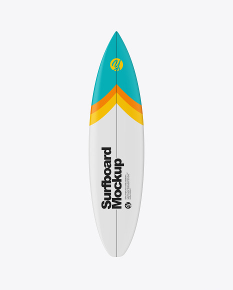 Download Surfboard Mockup Front View In Object Mockups On Yellow Images Object Mockups PSD Mockup Templates