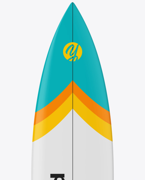 Download Surfboard Mockup Front View In Object Mockups On Yellow Images Object Mockups PSD Mockup Templates