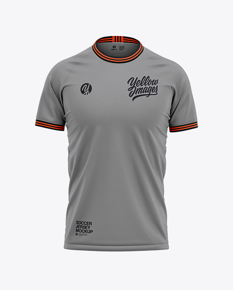 Download Mens Crew Neck Soccer Jersey Mockup Front View (PSD ...