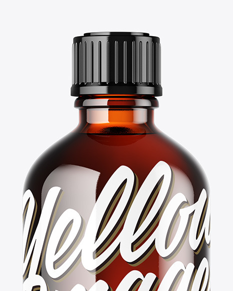 Amber Bottle Mockup PSD #2