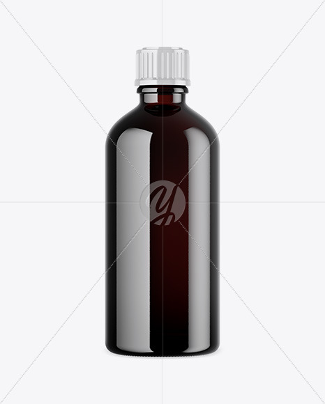 Dark Amber Bottle Mockup