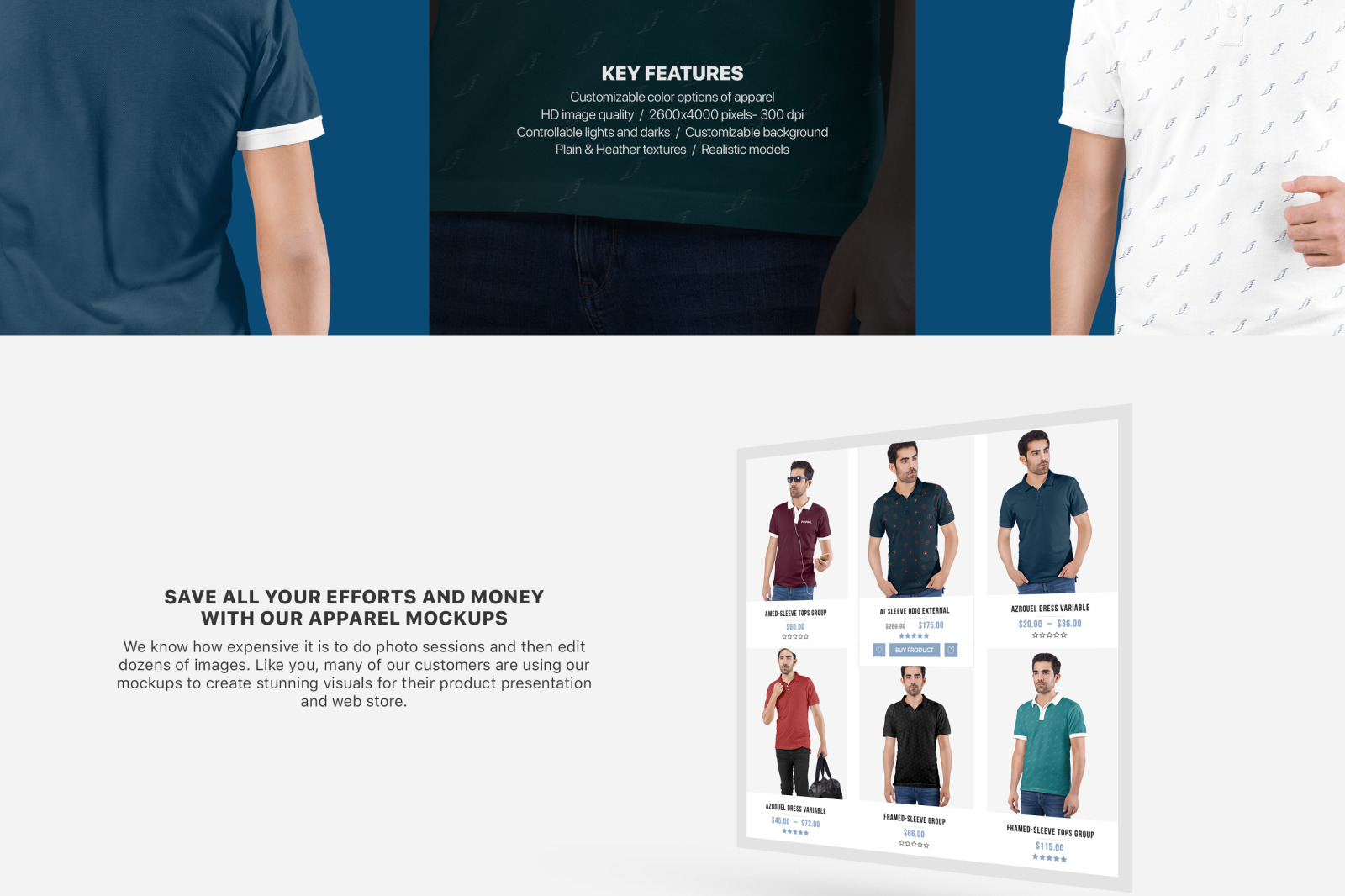 Download Men S Polo T Shirt Mockup Set In Apparel Mockups On Yellow Images Creative Store