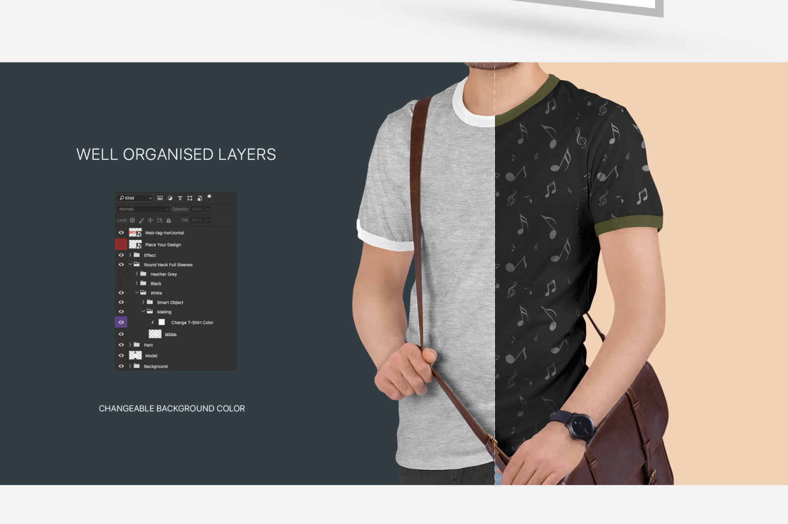 Download Men's Ringer T-Shirt Mockup Set in Apparel Mockups on Yellow Images Creative Store