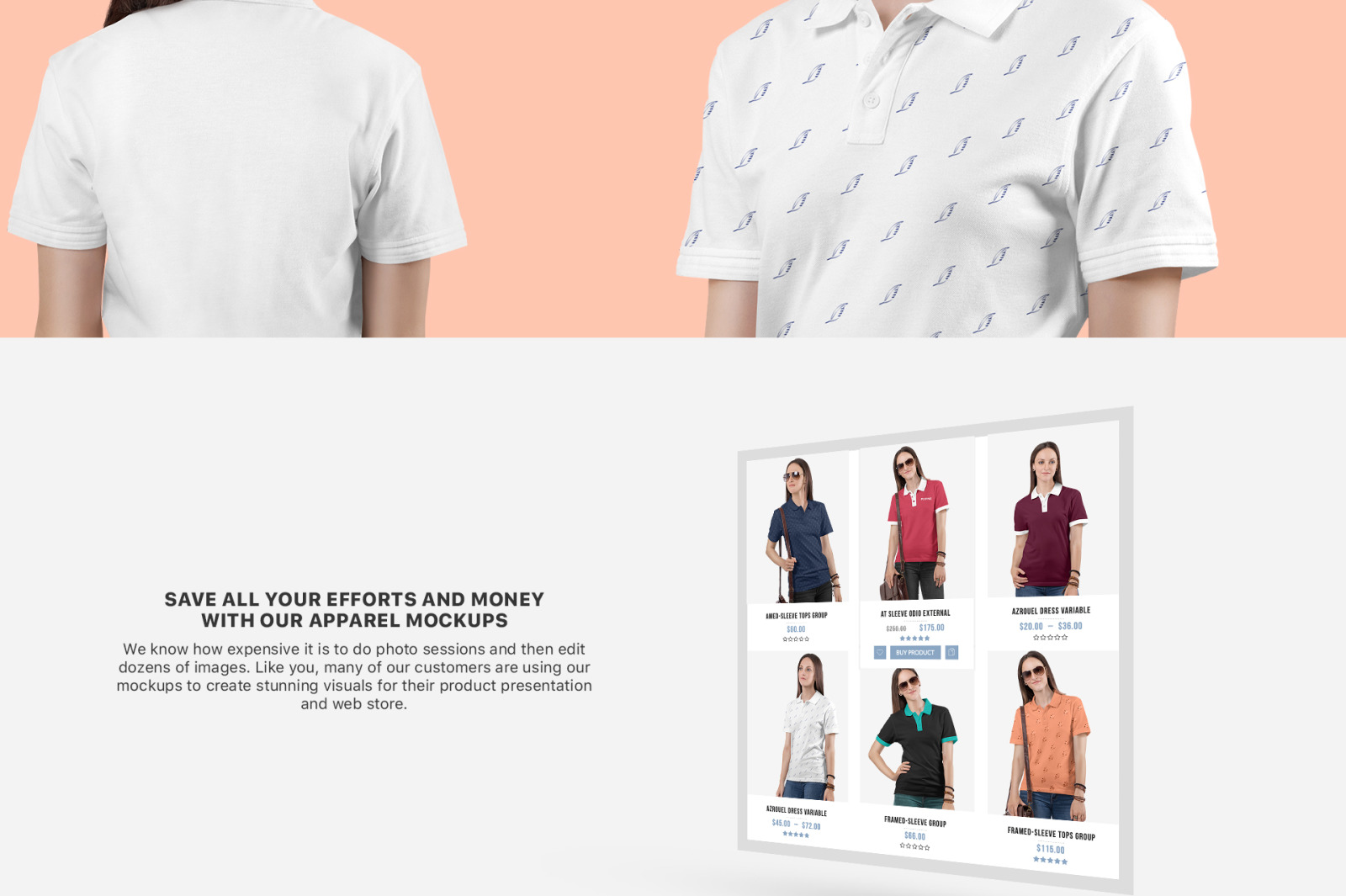 Women S Polo T Shirt Mockup Set In Apparel Mockups On Yellow Images Creative Store