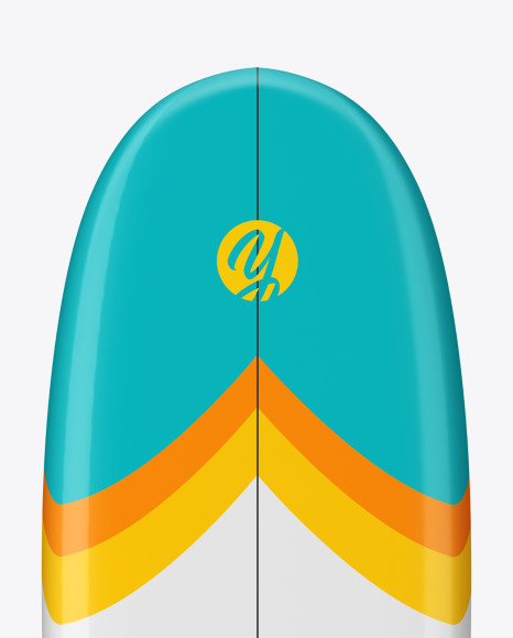 Download Classic Surfboard Mini Simmons Glossy Mockup Front View In Packaging Mockups On Yellow Images Object Mockups Yellowimages Mockups