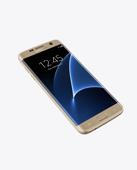 Gold Platinum Samsung Galaxy S7 Phone Mockup