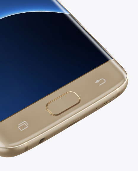 Gold Platinum Samsung Galaxy S7 Phone Mockup