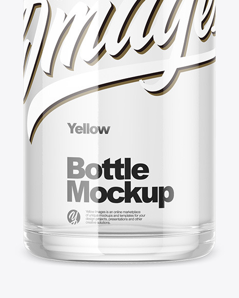 Clear Bottle Mockup PSD #1