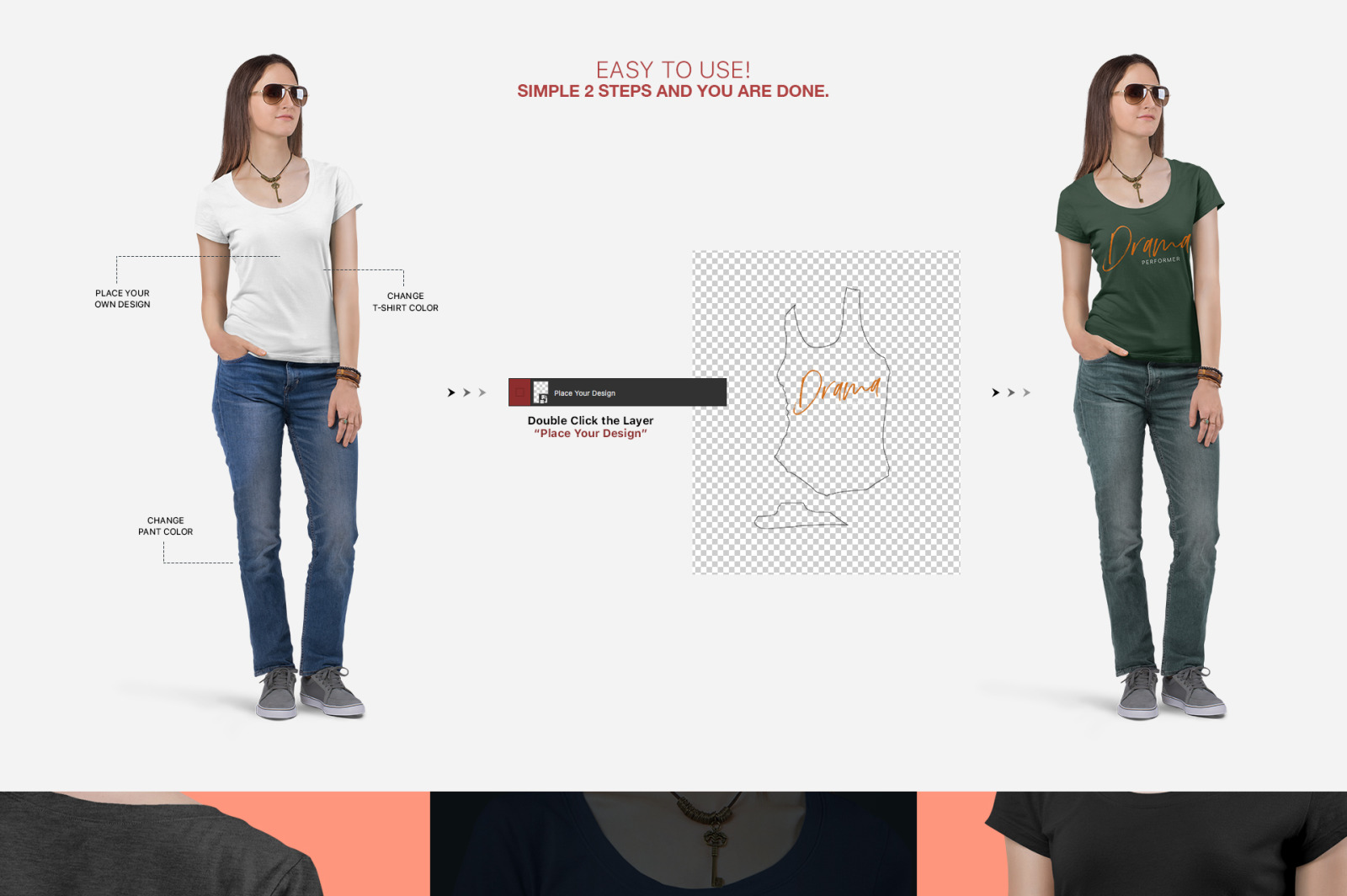 Download Women S Short Sleeve T Shirt Mockup Set In Apparel Mockups On Yellow Images Creative Store PSD Mockup Templates