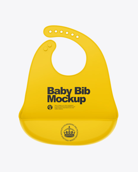 Download Baby Bib Mockup in Apparel Mockups on Yellow Images Object ...