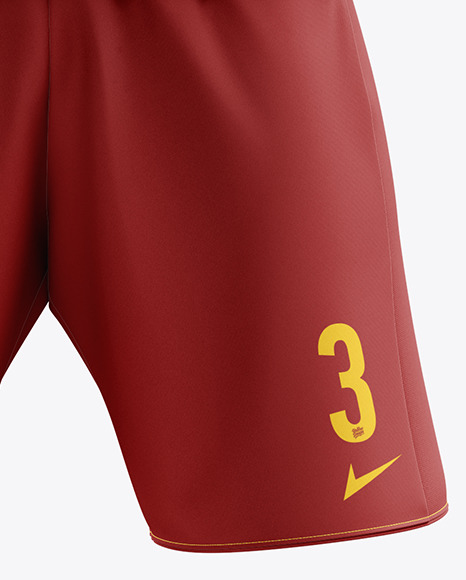 Men’s Full Soccer Kit with Lace-Up Jersey mockup (Front View)