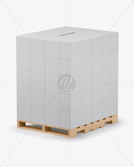 Download Wooden Pallet With Kraft Boxes Mockup In Box Mockups On Yellow Images Object Mockups Yellowimages Mockups