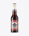 Clear Glass Bottle with Brown Ale Mockup